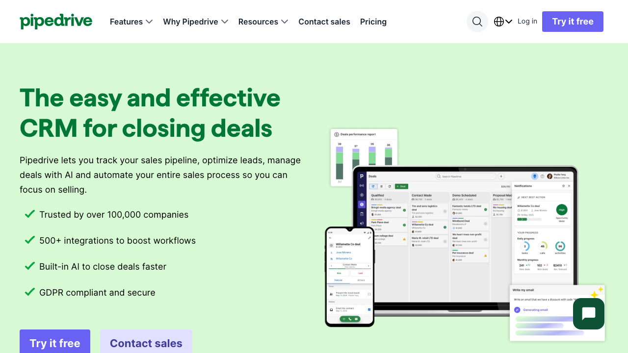 Pipedrive screenshot