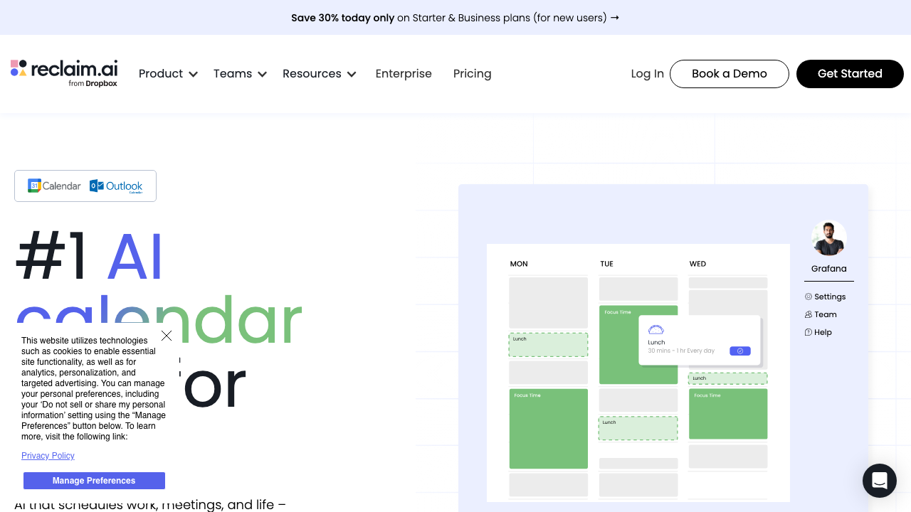 Reclaim.ai screenshot