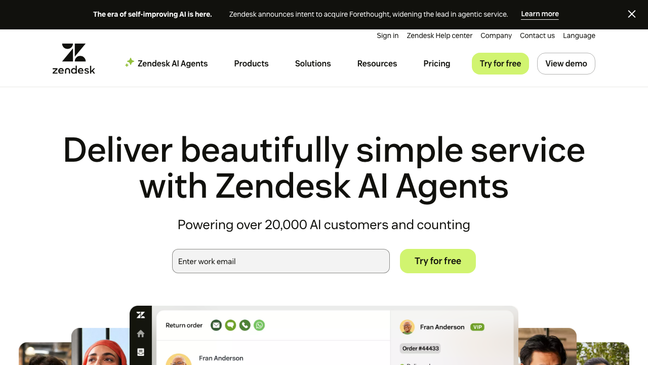 Zendesk screenshot